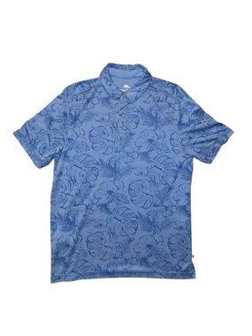 Tommy Bahama Blue Floral-Print Polo
